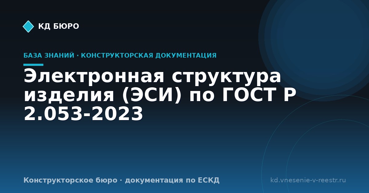 Электронная структура изделия (ЭСИ) по ГОСТ Р 2.053-2023
